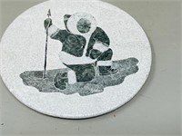 soapstone carving - signed SIKU - 6" diameter