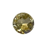 Natural 0.84ct Round Cut Yellow Citrine Gemstone