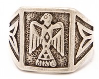 Hopi Sterling Eagle Ring Sz. 10