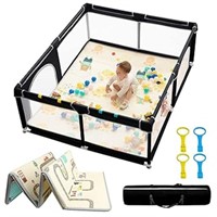 dearlomum Baby Playpen with Mat 71" X 59", Extra