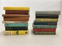 14 hardcover vintage and antique books