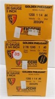 (75) Rounds of Fiocchi 20 gauge golden pheasant