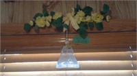 Crystal bell and flowers