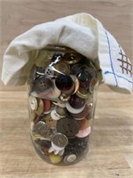 Jar of old buttons