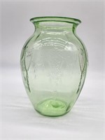 Vintage Green Depression Vaseline Glass Anchor