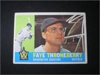 1960 TOPPS #9 FAY THRONEBERRY SENATORS