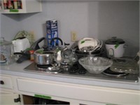 Contents of Kitchen, counter, cabinets, drawers