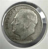 1954-D Silver Roosevelt Dime