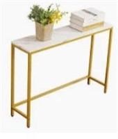 Loglus Console Table For Entryway, Faux Marble