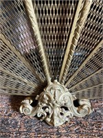 Peacock Brass Fire Screen (66 cm H)