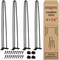 4 Pack - Tapered Metal Table Legs  3 sizes