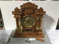 Vintage E. Ingraham 8 day 1/2 hr strike clock