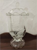 Gorgeous Rosebud Glass Jar with Lid