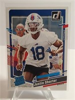 2023 Donruss Rated Rookie Justin Shorter RC