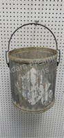 Vintage heavy-duty galvanized bucket, 11 inch