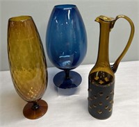 Art Glass Vase & Pitcher Lot Collection