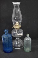 Vintage Hurricane Oil Lamp. Old Bottles