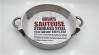 Sauteuse Stainless Steel 12in 5qt Pan