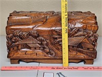 Carved wooden box from Thailand