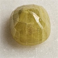 CERT 3.75 Ct Faceted Heated Yellow Sapphire, Oval