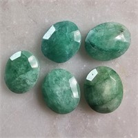 15 Ct Faceted Colour Enhanced Emerald Gemstones Lo