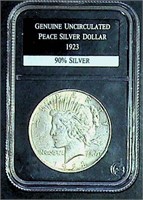 1923 PEACE Silver Dollar, Graded: Gen. Uncir.