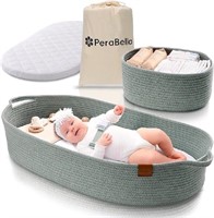 New PeraBella Baby Changing Basket, Green, 29" x 1