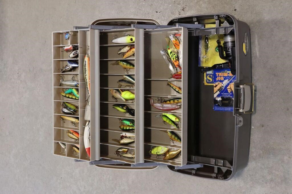 FISHING TACKLE BOX WITH CONTENT