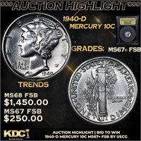 ***Auction Highlight*** 1940-d Mercury Dime 10c Gr