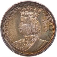 25C 1893 ISABELLA. PCGS MS66