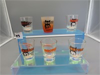 6 Hooters Shot Glasses