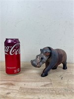 Vintage hippo sculpture