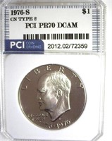 1976-S CN T2 Ike PR70 DCAM LISTS $3250