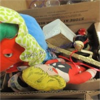 stuffed animals, hand mirror, box