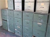 (6) 4-drawer wood file cabinets