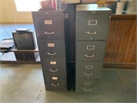 (2) 4 drawer file cabinets