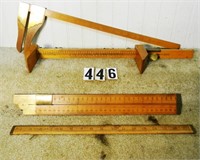 4 – Assorted wooden measuring devices, G - Vg: