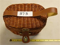Mini Ceramic Tea Set in Covered Basket