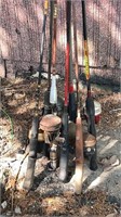 8 Fishing Poles Lot w/reels