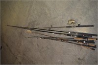 10PC ASSORTED RODS AND REELS