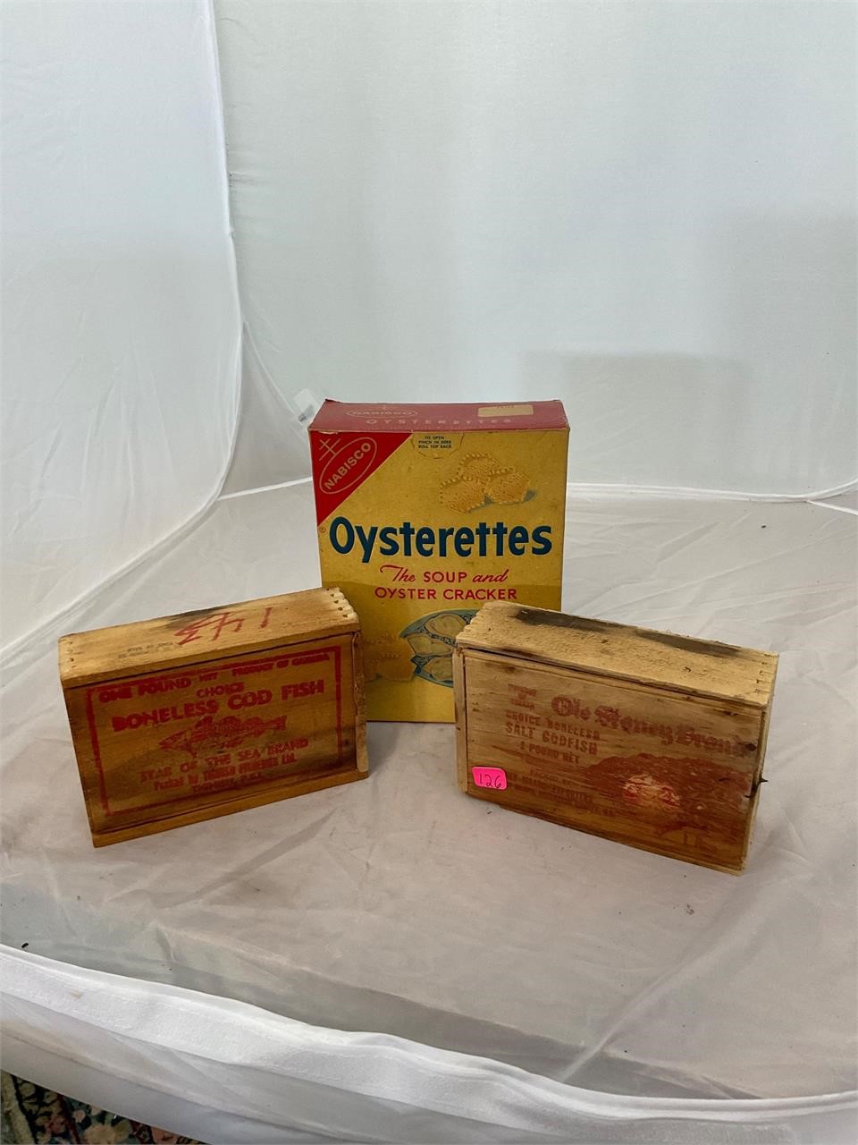 Cod Fish Boxes and Oyster Crackers Box