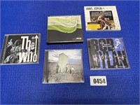5 CD's, Bob Dylan, The Who, Janis Joplins