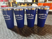 Dandat 4 Pack Thank You for Being Awesome 16 oz. S