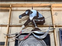 Russell Jacques Modern Skier Large Wall Sculpture