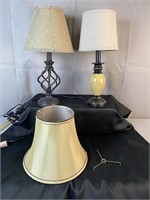 2 Accent Lamps And Extra Shade