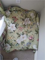 Beautiful King Size Green Floral Comforter Set