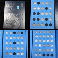 Partial Mercury Dime Book 1916-1945 64 coins Grade