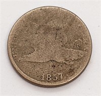 1857 United States Small One Cent Flying Eagle Coi