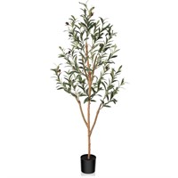 Kazeila Artificial Olive Tree 4FT Tall Faux Silk P