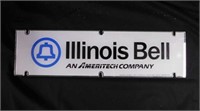 NOS Illinois Bell Telephone plastic sign, 13" x